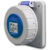 IDE Einbausteckdose Schutzkontakt IP67 Blau 250V 16A