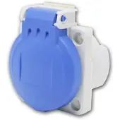 World-trading-net Einbausteckdose Schutzkontakt IP54 Blau 250V 16A