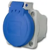 IDE Einbausteckdose Schutzkontakt IP54 Blau 250V 16A