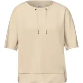 Street One Sweatshirt, Halbarm Silk-Look Shirt mit Kordelzug