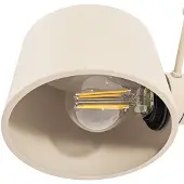 LUCANDE Schreibtischlampe Silka , creme / amber, für Wohn- / Esszimmer, Metall, Modern, Tischlampe