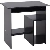 HOMCOM Computertisch Schreibtisch Bürotisch Gamingtisch PC-Tisch Schwarz
