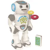 Lexibook Powerman Max, Fernbedienung Gehen Sprechender Spielzeugroboter, STEM Programmierbare, Tänze, Singen, Erzählen von 10.000 Geschichten, Lernquiz, Schießende Discs, Sprachwiederholung, ROB80DE