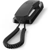 Gigaset DESK 200, Analoges Telefon, Kabelgebundenes Mobilteil, 10 Eintragungen, Schwarz