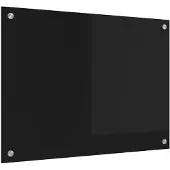vidaXL Küchenrückwand Schwarz 70 x 50 cm Gehärtetes Glas