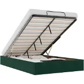 vidaXL Ottoman-Bett ohne Matratze Dunkelgrün 120x190 cm Samt