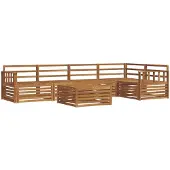 vidaXL Outdoor-Sofagarnitur 6 Stk. Natur