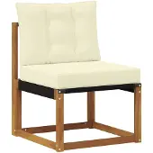 vidaXL Outdoor-Sofagarnitur 9 Stk. Natur und Creme