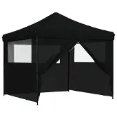 vidaXL Party-Zelt Schwarz 292 x 292 x 315 cm Oxford-Stoff