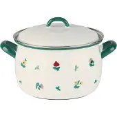 Riess Emaille Fleischtopf mit Deckel Ø 20 cm, 3,5 l Gmundner Streublumem