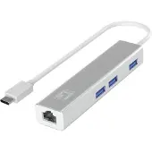 LevelOne USB-0504 Adattatore USB-C ein Ethernet Gigabit 1000 Mbit/s 3 Port USB Silber