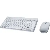 Perixx PERIDUO-712 DE W, Mini Tastatur und Maus Set, schnurlos, weiß