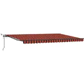 Syfax Markisenstoff Orange und Braun 500 x 350 cm Polyester