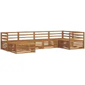 vidaXL Outdoor-Sofagarnitur 6 Stk. Natur Massivholz Akazie