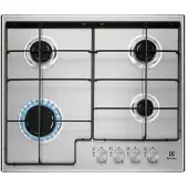 Electrolux EGS6424X, Edelstahl, Integriert, 60 cm, Gaskochfeld, Edelstahl, 4 Zone(n)