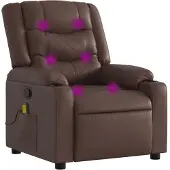 Syfax Massagesessel Braun Kunstleder