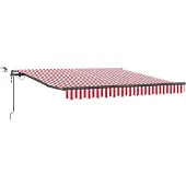 Syfax Markisenstoff Rot und Weiß 350 x 250 cm Polyester