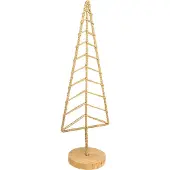 Viana Tannenbaum Deko Holz Metall Natur 18x12x51cm Weihnachten