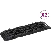 Syfax Traktionsmatten 2 Stk. Schwarz 107x31x7 cm Nylon