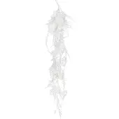 Viana Asparagus künstlich Spargelfarn Weiß Glitter Winterdeko 105cm Weihnachtsdeko Kunstpflanze