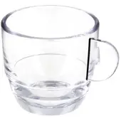 Monouso - Wiederverwendbare Plastiktasse “Espresso” Transparent 80ml (6 Stück)