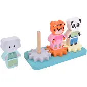 Small Foot Stapelspiel mit Zahnrad Jungle Friends 1 St