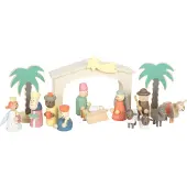 Small Foot Design Spielset Holzkrippe Weihnachtsgeschichte