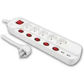 World-trading-net Tischsteckdose mit Einzelschaltung 5-fach & 2x USB