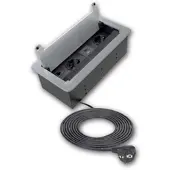 World-trading-net Tisch-Einbausteckdose INBOX 2x230V USB-A C Edelsta