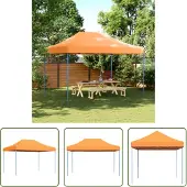 The Living Store Partyzelt Faltbar Pop-Up Orange 410x279x315 cm