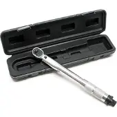 Wiltec Drehmomentschlüssel mit 1/4" (6,35mm) und 2-24 Nm, links- und rechsdrehend im Kunststoffkoffer Knackschlüssel