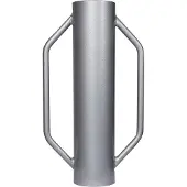 Wiltec Handramme Ø14 cm Zaunpfahlramme mit Handgriffe, Pfahlramme aus Stahl, Pfostenramme für Zaunbau und Bodenverdichtung