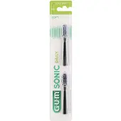 Gum Sonic Daily, Wymienne końcówki czarne, 2 sztuki