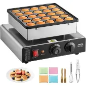 Vevor Mini Pfannkuchenmaker Dutch Muffin Waffeleisen mit 43 mm Durchmesser