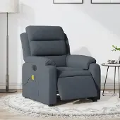 Prolenta Maison Exclusive - Massagesessel Elektrisch Dunkelgrau Samt