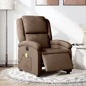 vidaXL Massagesessel Elektrisch Braun Stoff , Klassische Sessel 2024 Neu