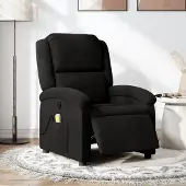 vidaXL Massagesessel Fernsehsesel Elektrisch Schwarz Stoff 3204154