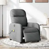 Prolenta Maison Exclusive - Massagesessel Elektrisch Dunkelgrau Stoff