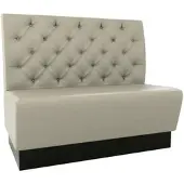 BIG Möbel Gastro Sitzbank Amsterdam | 140 cm breit | Kunstleder Taupe | Chesterfield | Dinerbank