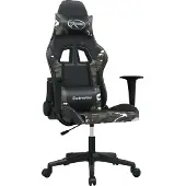 Syfax Gaming-Stuhl mit Massagefunktion Schwarz Tarnfarben Kunstleder