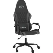 Syfax Gaming-Stuhl mit Massagefunktion Schwarz und Grau Kunstleder