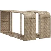 Syfax Outdoor-Regale 2 Stk. Beige Poly Rattan