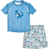 Playshoes UV-Schutz Bade-Set Dino in blau | Gr.: 122/128