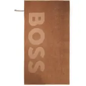 BOSS Badetuch aus Baumwoll-Samt mit strukturiertem Logo Grösse ONESI