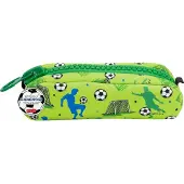 Sonstige Verlage Gepolstertes Federmäppchen mit Fußball-Motiv, Neopren, XL-Reißverschluss, 29x10,5x9 cm