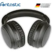 Fontastic Tonic On-Ear Kopfhörer, Drahtlos, ANC, Extra Bass, Mikrofon, schwarz, bis zu 40 Std. Akku