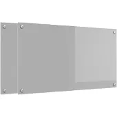 vidaXL Küchenrückwand 2 stk. Hellgrau 90 x 50 cm Gehärtetes Glas