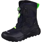 Superfit Kinder Winter Schneeschuhe Dunkelblau Grün mit Schnellschnürsystem