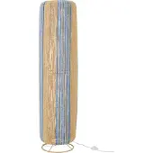 J-Line Stehlampe Seil Zylinder Metall Blau/Naturell Large