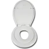 Woltu Kinder Familien WC Deckel mit integriertem Kindersitz, abnehmbar, Weiß